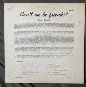 Jane Powell Can't we be friends? back
