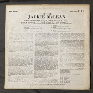 Jackie McClean It's Time