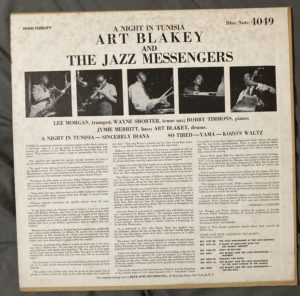 Art Blakey and the Jazz Messengers - A Night in Tunisia back cover