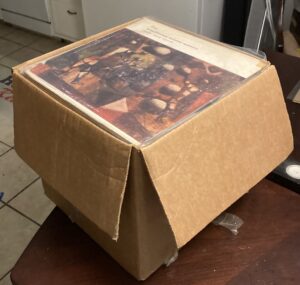 box of LPs