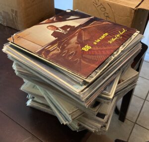 random-boxes-piled vintage vinyl box lots for sale